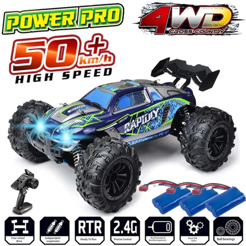 RC Cars Off Road 4x4 with LED Headlight 1/16 Scale Rock Crawler 4WD 2.4G 50KM - £84.84 GBP+