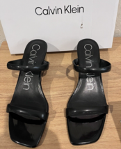 Calvin Klein Black  Slip On Strappy Wedge Shoes Women&#39;s Size 8 M - £18.22 GBP