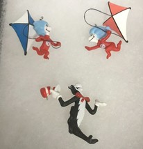 Hallmark Cat in the Hat Plus Thing 1 and Thing 2 Miniatures/ Ornaments Group - $14.80