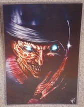 Freddy Kruger Glossy Horror Print 11 x 17 In Hard Plastic Sleeve - £19.65 GBP