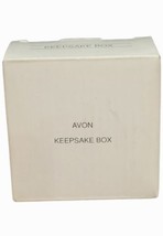 Avon Keepsake Jewelry Round Silver Trinket Box 2.5" Diameter 2003 - £11.87 GBP