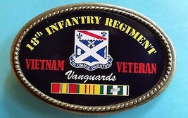 Vietnam Veteran 18th Infantry Regiment &quot;Vanguards&quot; Epoxy Belt Buckle - New - £14.05 GBP