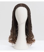 30 Inch Box Braided Wigs for Black Women with Baby Hair T1B/30 Curly End... - £34.15 GBP