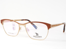 Mollerus Maison Suisse Lagginhorn C4 Gold /Brown Unique Eyeglasses 53-16-140mm - £93.16 GBP