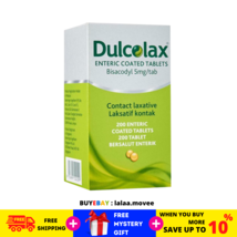 1 X DULCOLAX Tablets (Bisacodyl 5mg) 200&#39;s For Constipation Relief FREE ... - £24.56 GBP