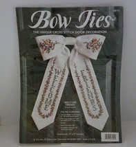 JCA Bow Ties Cross Stitch Kit Welcome Friends Door Decoration 08101 Joan Marchie - $23.00