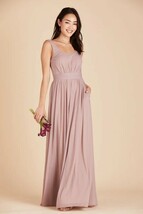 Birdy Grey JAN DRESS MESH MAUVE XL Extra Large Bridesmaid Wedding NEW NWT - $635.23 MXN