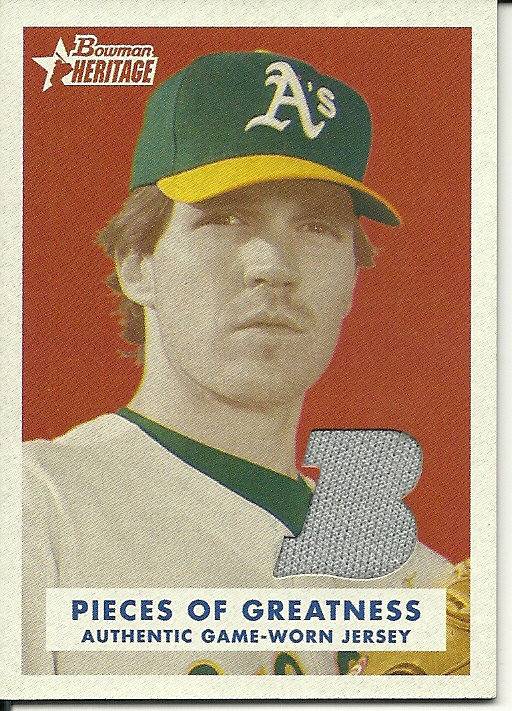 Primary image for 2006 Bowman Heritage Pieces Of Greatness Barry Zito PG-BZ Athletics