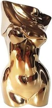 Mila Moya Ceramic Flower Vase | 8In X 4In | Modern Female Body Vase |, Gold - £35.40 GBP
