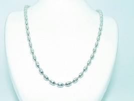 BEADED 20 INCH LONG NECKLACE REAL SOLID .925 STERLING SILVER 11.1 g - $107.80