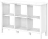 White 6 Cube Storage Bookcase By Bush Furniture, Broadview. - £140.92 GBP