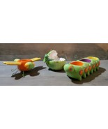 Yankee Candle 3pc Votive Candle Holders Insects Caterpillar Dragonfly Ap... - £36.58 GBP