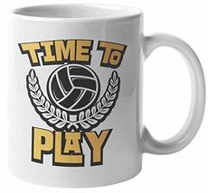 Time To Play. Volleyball Sports Coffee &amp; Tea Mug For Athlete, Trainer, D... - $19.79+