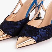 The Bali Sax Blue Leather Slingback Women Sandal image 4