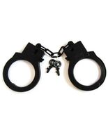 2 PAIR BULK LOT BLACK PLASTIC HANDCUFFS kids toy play cuffs with keys TY... - $51.83 MXN