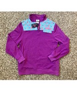 Simply Southern Sweatshirt Womens Small Purple Pullover 1/4 Zip Whales S... - $24.63