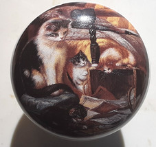 Ceramic Cabinet Knobs w/ Barn Cat #4 domestic - $5.30