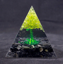 Natural Orgonite Pyramid Reiki Amethyst Energy Healing Chakra Meditation... - $11.99