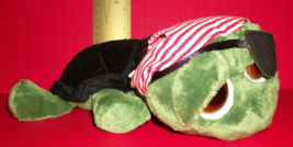 Toy Gift Russ Plush Shecky Green Pirate Turtle Stuffed Animal Bandana Eye Patch - £11.36 GBP
