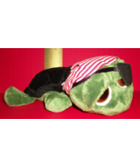 Toy Gift Russ Plush Shecky Green Pirate Turtle Stuffed Animal Bandana Ey... - $19.47 CAD