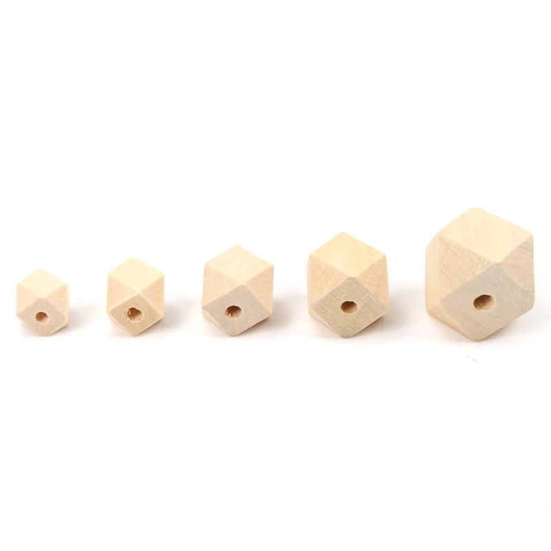 Sporting 10mm 12mm 14mm 16mm Natural Faceted Wooden unfinished geometric SpA A F - £23.90 GBP