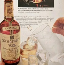 1967 Seagrams VO Canadian Whiskey Advertisement Liquor Distillery HM2N - $29.99