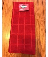 December Home Hand Towel Red 100% Cotton 16”x25” Ships N 24h - $14.83