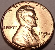 United States 1954-S Unc Lincoln Wheat Cent~Free Shipping - £3.36 GBP