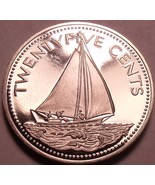 Proof Bahamas 1974 25 Cents~Bahamian Sloop~1st Year Ever This Type~Free ... - £4.69 GBP
