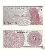 UNC INDONESIA 1964 5 SEN~GREAT PRICE~FREE SHIP INCLUDED - £1.05 GBP