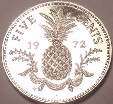 Rare Proof Bahamas 1972 5 Cents~35,000 Minted~Pineapple~Free Shipping - £4.15 GBP