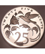 Huge Proof Jamaica 1975 25 Cents~Hummingbird~Mintage 16,000~Free Shipping~ - £8.15 GBP