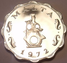 Rare Proof Malta 1972 5 Mils~Earthen Lampstand~Only 13,000 Minted~Free Shipping~ - £9.23 GBP
