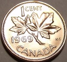 Gem Unc Canada 1969 Cent~Queen Elizabeth II~Maple Leaf~Free Shipping~ - $2.44