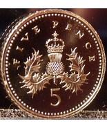Gem Cameo Great Britain Proof 1996 5 Pence~Crowned Thistle~Free Shipping - £5.06 GBP