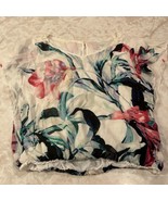SHIRT DESIGNER WHITE HOUSE BLACK MARKET SIZE 15 FLORAL PATTERN FASHION B... - $349.72 MXN