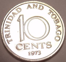 Proof Trinidada &amp; Tobago 1973 10 Cents~Only 20,000 Minted~Free Shipping - £2.81 GBP