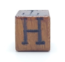 1914 Hearts Letter Game Replacement Die Dice Cube Wooden Piece Part - £1.97 GBP