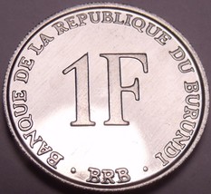 Gem Unc Burundi 1993-PM 1 Franc~Last Year Ever Minted~Free Shipping - $3.32