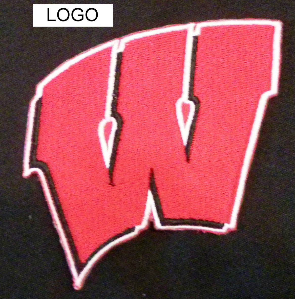 Wisconsin Badgers Logo, Icon Logo, Helmet Iron On Patch
