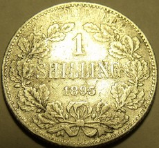 Rare South Africa 1895 Silver Shilling~One Of The Key Dates~Free Shipping~ - $191.10