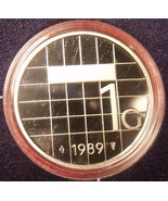 Rare Encapsulated Proof Netherlands 1989 Gulden~15,300 Minted~Free Shipping - £13.54 GBP