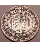 Huge Rare Silver Great Britain 1890 Half Crown~Victoria Dei Gratia~Free ... - £69.32 GBP