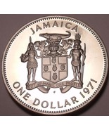 Rare Cameo Proof Jamaica 1971 Dollar~Only 15,000 Minted~Excellent~Free S... - £13.14 GBP