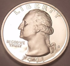 United States Proof 1991-S Washington Quarter~See Our Proof Coins~Free Shipping - £4.53 GBP