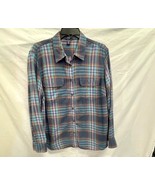 Chaps Denim Women’s Purple Blue Plaid Button Down Shirt Blouse 2XL - $20.56 CAD