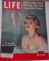 Life Magazine Zsa Zsa Gabor &amp; Her Famous Ghost, Biggest Animal Rescue June 1959 - $12.99