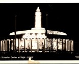 Vtg Postcard RPPC New York Worlds Schaefer Center at Night UNP - $7.97