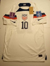 Christian Pulisic USA USMNT 2022 World Cup Match Slim White Home Soccer Jersey - £87.81 GBP