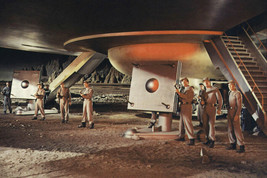 Forbidden Planet cult movie flying saucer spaceship guarded by men 8x12 ... - $11.75